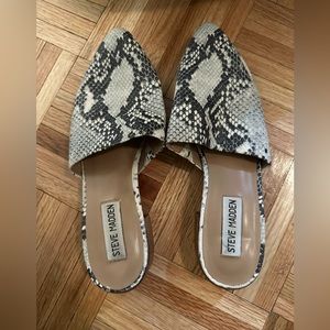 Steve Madden snakeskin mules